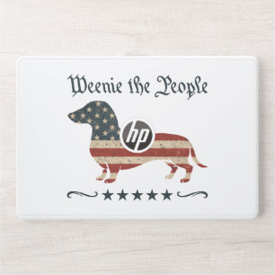 Weenie The People Dachshund 4th Of July HP Laptop Skin
