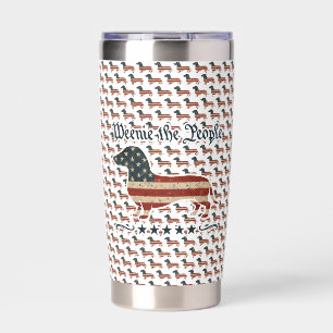 Weenie The People Dachshund 4th Of July Insulated Tumbler