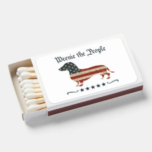 Weenie The People Dachshund 4th Of July Matchboxes