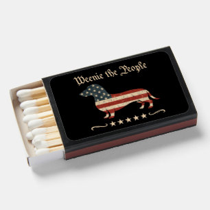 Weenie The People Dachshund 4th Of July Matchboxes