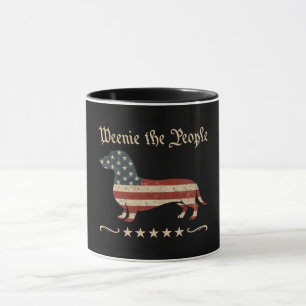 Weenie The People Dachshund 4th Of July Mug