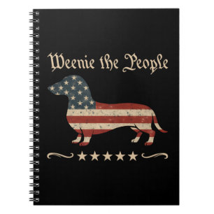 Weenie The People Dachshund 4th Of July Notebook