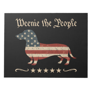 Weenie The People Dachshund 4th Of July Notepad