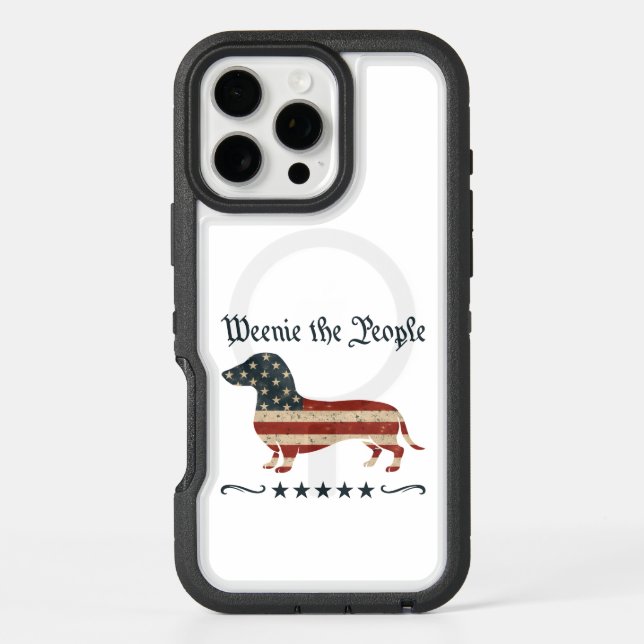 Weenie The People Dachshund 4th Of July Otterbox iPhone Case (Back)