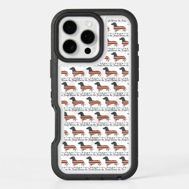 Weenie The People Dachshund 4th Of July Otterbox iPhone Case (Back)