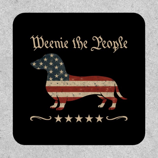 Weenie The People Dachshund 4th Of July Patch (Front)
