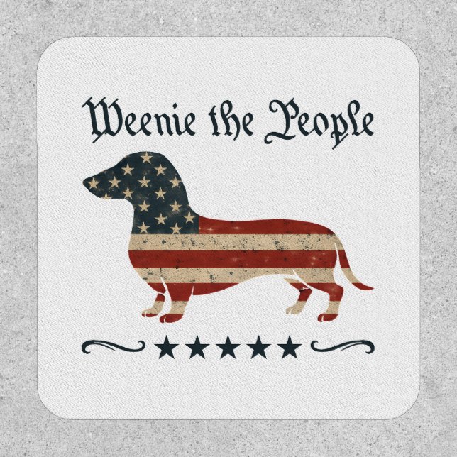 Weenie The People Dachshund 4th Of July Patch (Front)