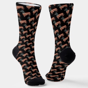 Weenie The People Dachshund 4th Of July Socks