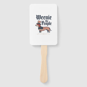 Weenie the People Patriotic Dachshund T-Shirt_1 Hand Fan