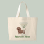 Weenies & Martinis  Large Tote Bag<br><div class="desc">Carry all your essentials in style with the Weenies & Martinis Large Tote Bag, featuring a playful dachshund (wiener dog) and martini design. This spacious and durable tote is perfect for daily errands, beach trips, or even as a fun party accessory. With its unique and humorous design, it’s ideal for...</div>