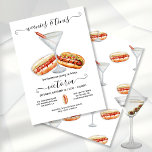 Weenies & Tinis Birthday Bachelorette Invitation<br><div class="desc">Celebrate the new bride to be or a birthday with this funny and trendy "weenies and tinis" invitation. Featues hotdogs and a martini with a hotdog garnish. To make more changes go to Personalize this template. On the bottom you’ll see “Want to customize this design even further? Click on the...</div>