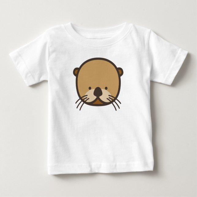 WeeOnez Otter Baby Fine Jersey T-Shirt (Front)