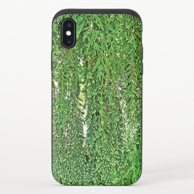 WEEPING ALASKAN CEDAR TREE APPLE iPHONE X, SLIDER (Back)