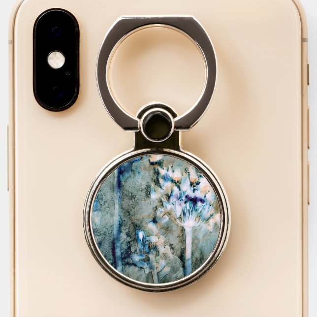 Weeping Allium Phone Ring Stand (Close Up)