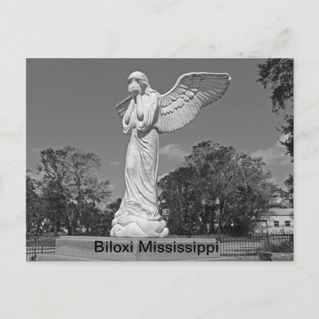Weeping Angel at Biloxi Visitor Center Postcard (Front)