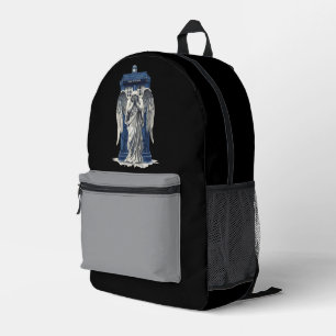 Weeping Angel with Blue Police Box 1 Printed Backpack