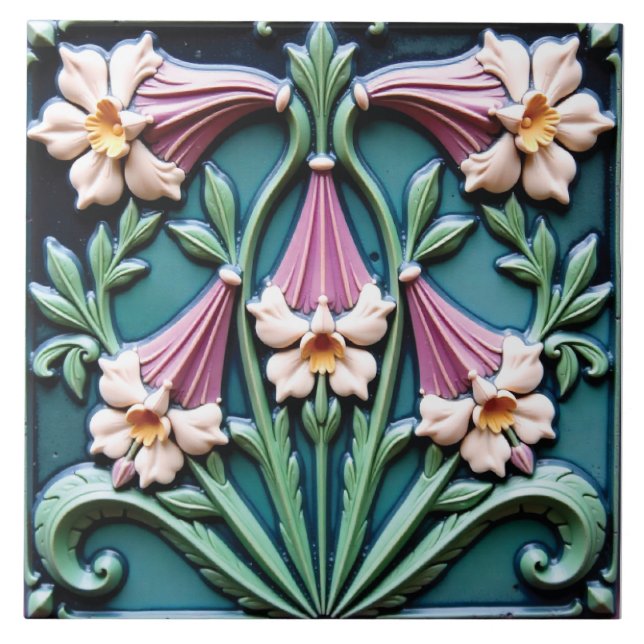 Weeping Bells of Seraphina Ceramic Tile (Front)