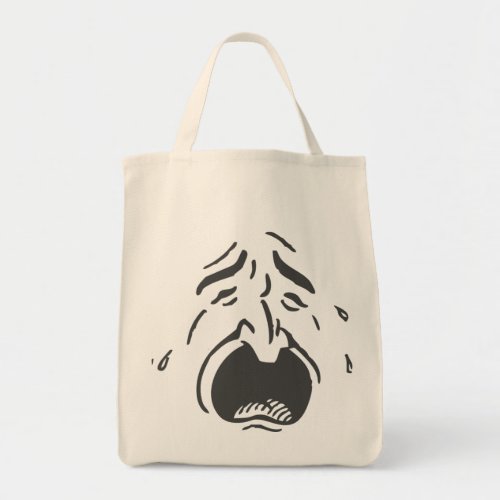 Weeping Expressive Face Tote Bag