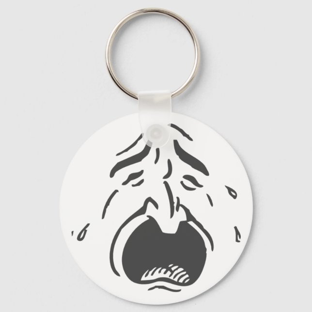 Weeping Face Lt Keychain (Front)