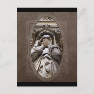 Weeping Funeral Art Postcard