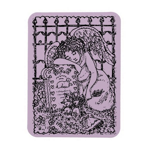 WEEPING GUARDIAN ANGEL CEMETERY DEEPEST SYMPATHY MAGNET