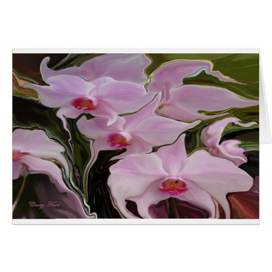 WEEPING ORCHIDS BLANK CARD (Front Horizontal)