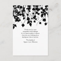 Weeping Vines Bereavement Thank You Card