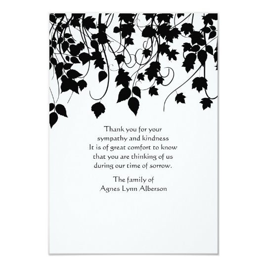 bereavement thank you cards