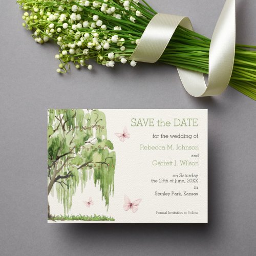 Weeping Williow Save the Date Card