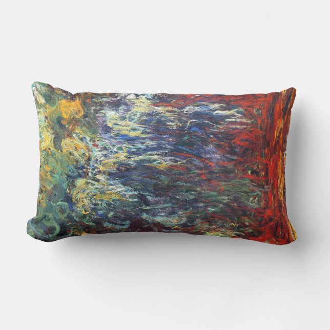 Weeping Willow at Giverny (by Claude Monet) Lumbar Pillow (Front)