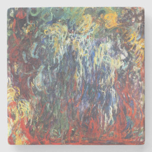 Weeping Willow at Giverny (by Claude Monet) Stone Coaster