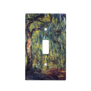 Weeping Willow by Claude Monet, Vintage Fine Art Light Switch Cover
