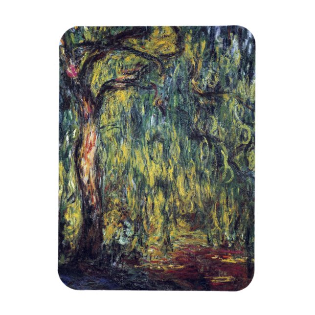 Weeping Willow by Claude Monet, Vintage Fine Art Magnet