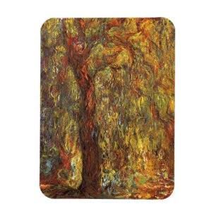 Weeping Willow by Claude Monet, Vintage Fine Art Magnet