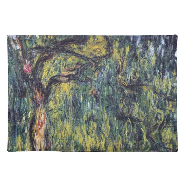 Weeping Willow by Claude Monet, Vintage Fine Art Placemat (Front)