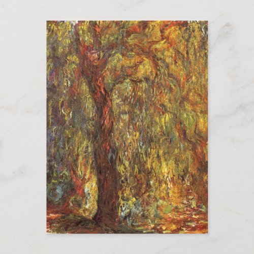 Weeping Willow by Claude Monet Vintage Fine Art Postcard