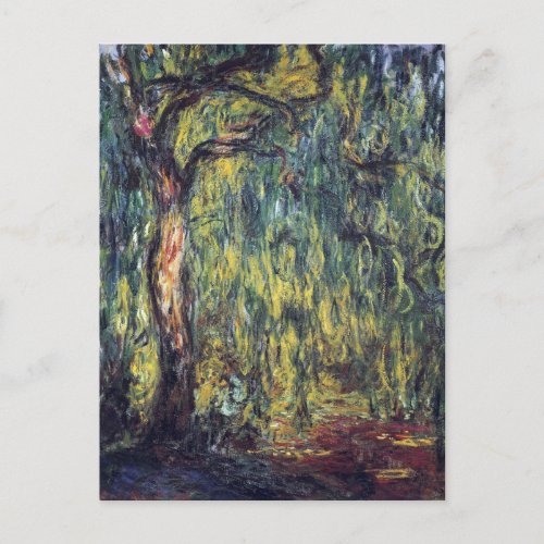 Weeping Willow by Claude Monet Vintage Fine Art Postcard