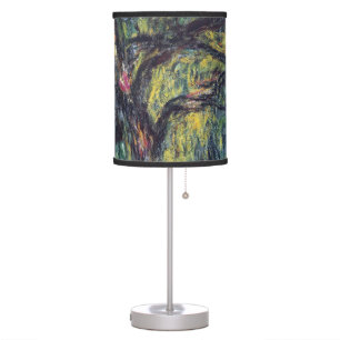 Weeping Willow by Claude Monet, Vintage Fine Art Table Lamp