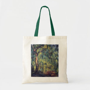 Weeping Willow by Claude Monet, Vintage Fine Art Tote Bag
