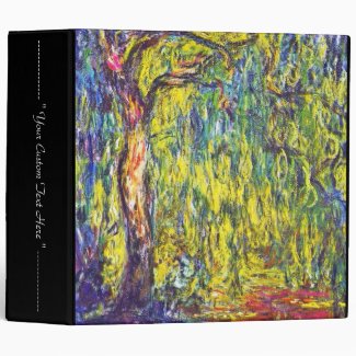 Weeping Willow Claude Monet Binder