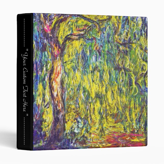 Weeping Willow Claude Monet Binder (Front/Spine)