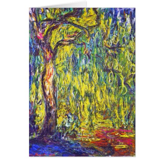 Weeping Willow Claude Monet Cards (Front)