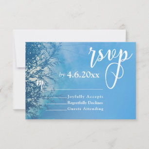 Weeping Willow Ethereal Dreamy Sky Wedding RSVP Card