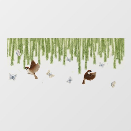 Weeping Willow Fringe Seamless Window Decal 1