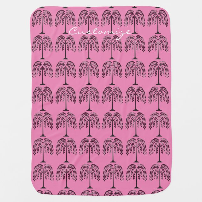 Weeping Willow Silhouette Thunder_Cove Baby Blanket (Front)