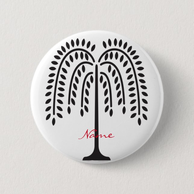Weeping Willow Silhouette Thunder_Cove Button (Front)