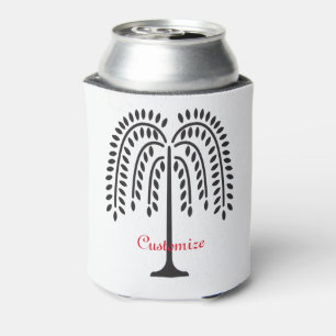 Weeping Willow Silhouette Thunder_Cove Can Cooler