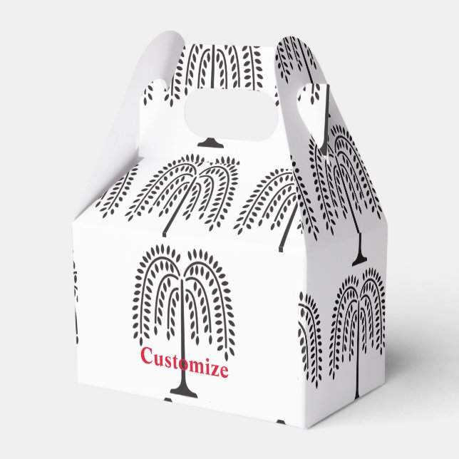 Weeping Willow Silhouette Thunder_Cove Favor Boxes (Front Side)