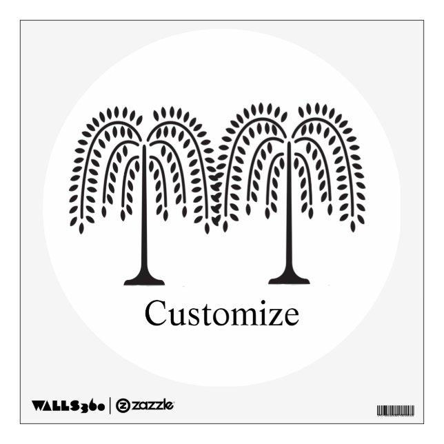 Weeping Willow Silhouette Thunder_Cove Wall Decal (Front)