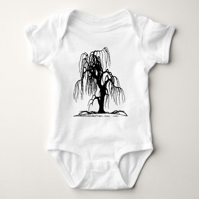 Weeping Willow Tree Baby Bodysuit (Front)
